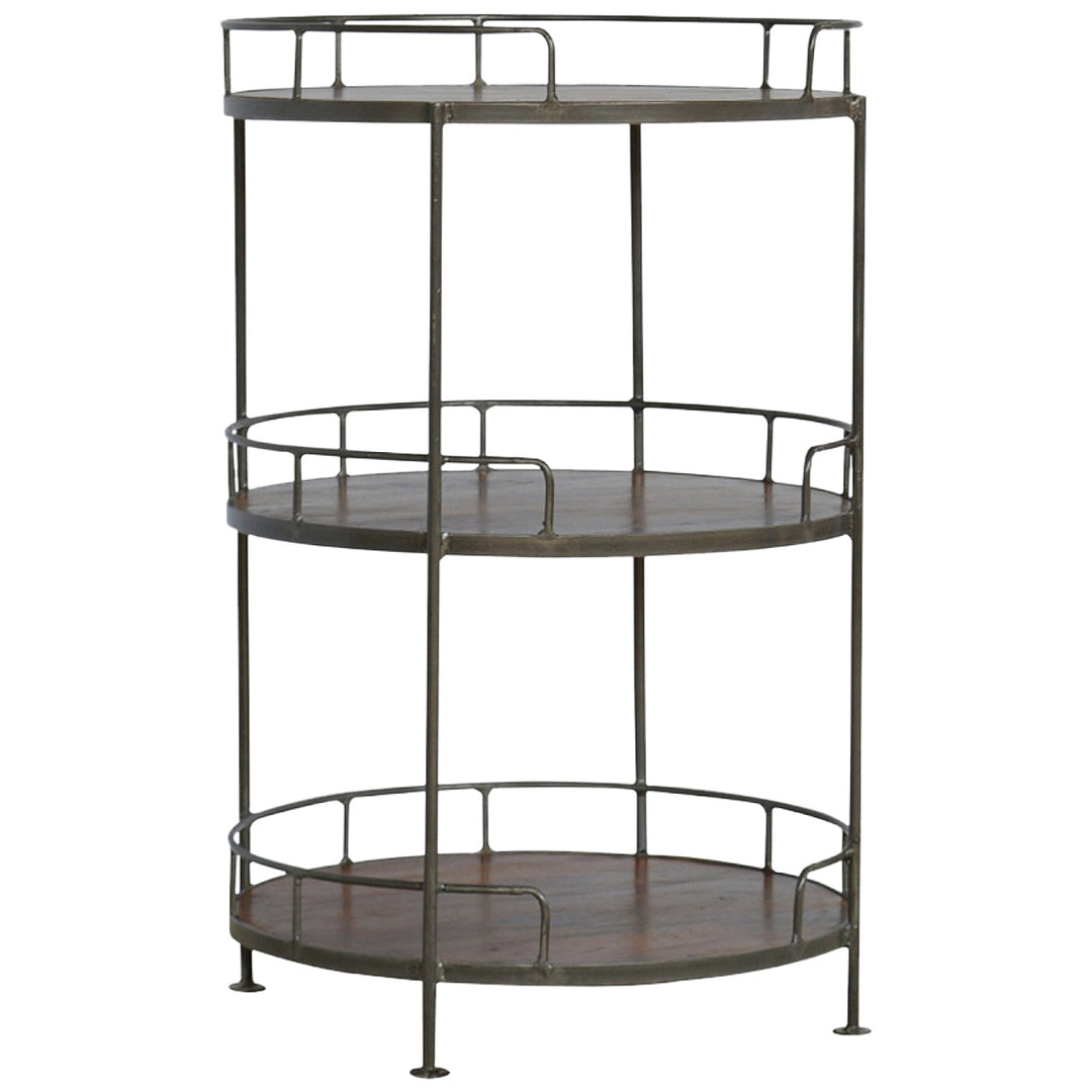 Industrial Round Butler Tray Table-4