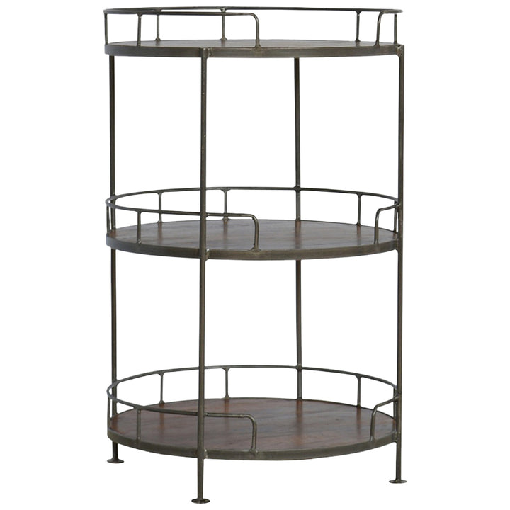 Industrial Round Butler Tray Table-4