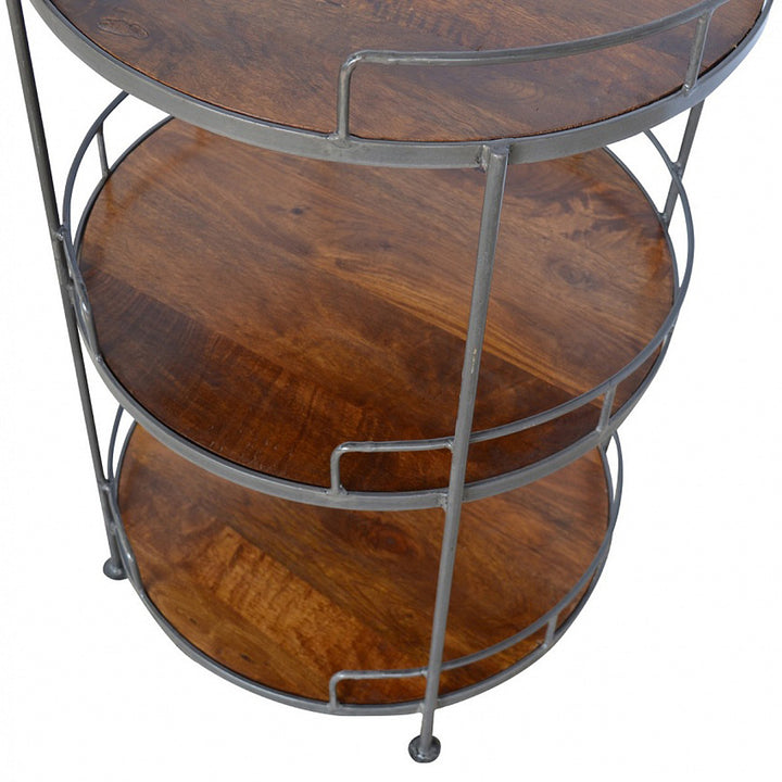 Industrial Round Butler Tray Table-6