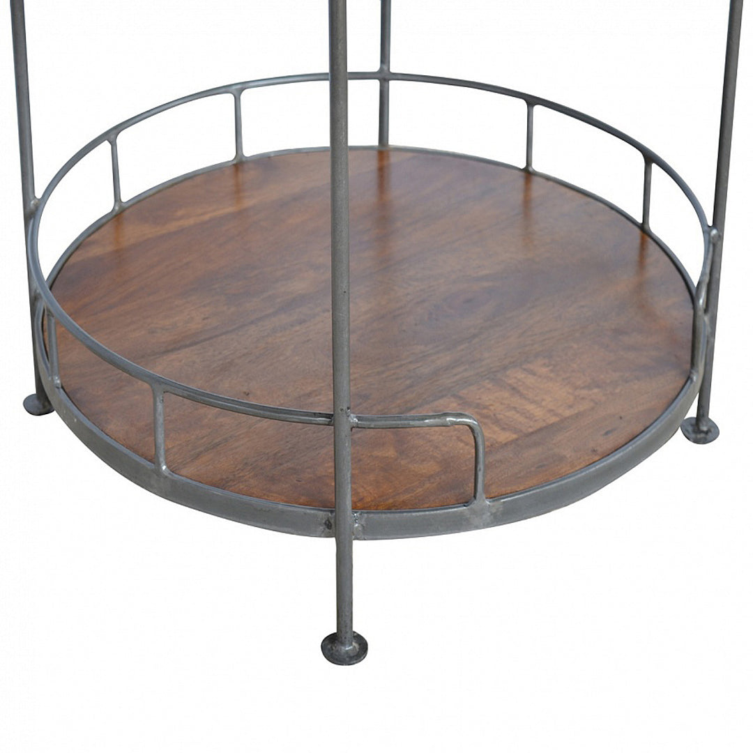 Industrial Round Butler Tray Table-9