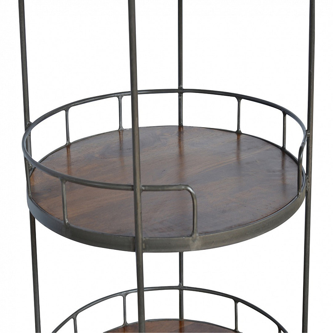 Industrial Round Butler Tray Table-8