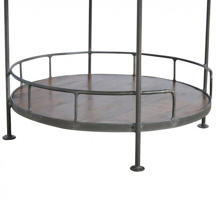 Industrial Round Butler Tray Table-10
