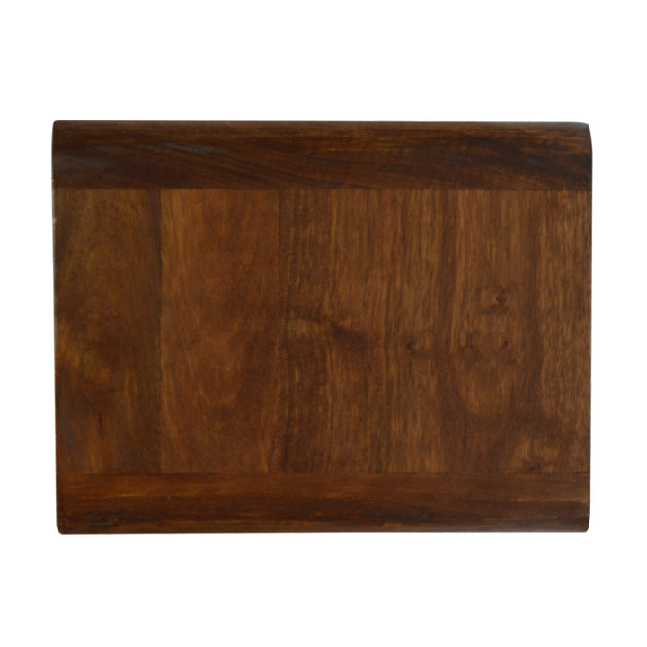 Curved Chestnut Wall Mounted Bedside with Open Slot for reselling