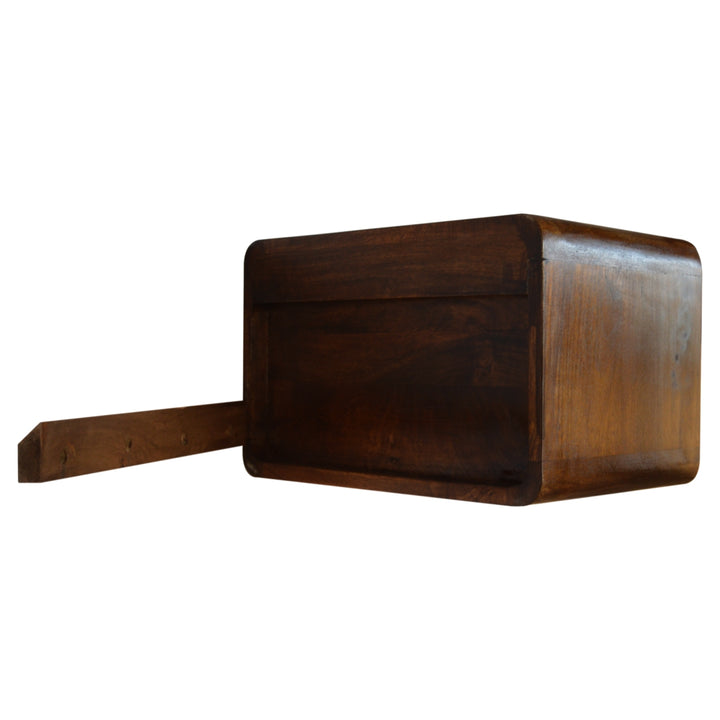 Chestnut Curve Floating nightstand-8