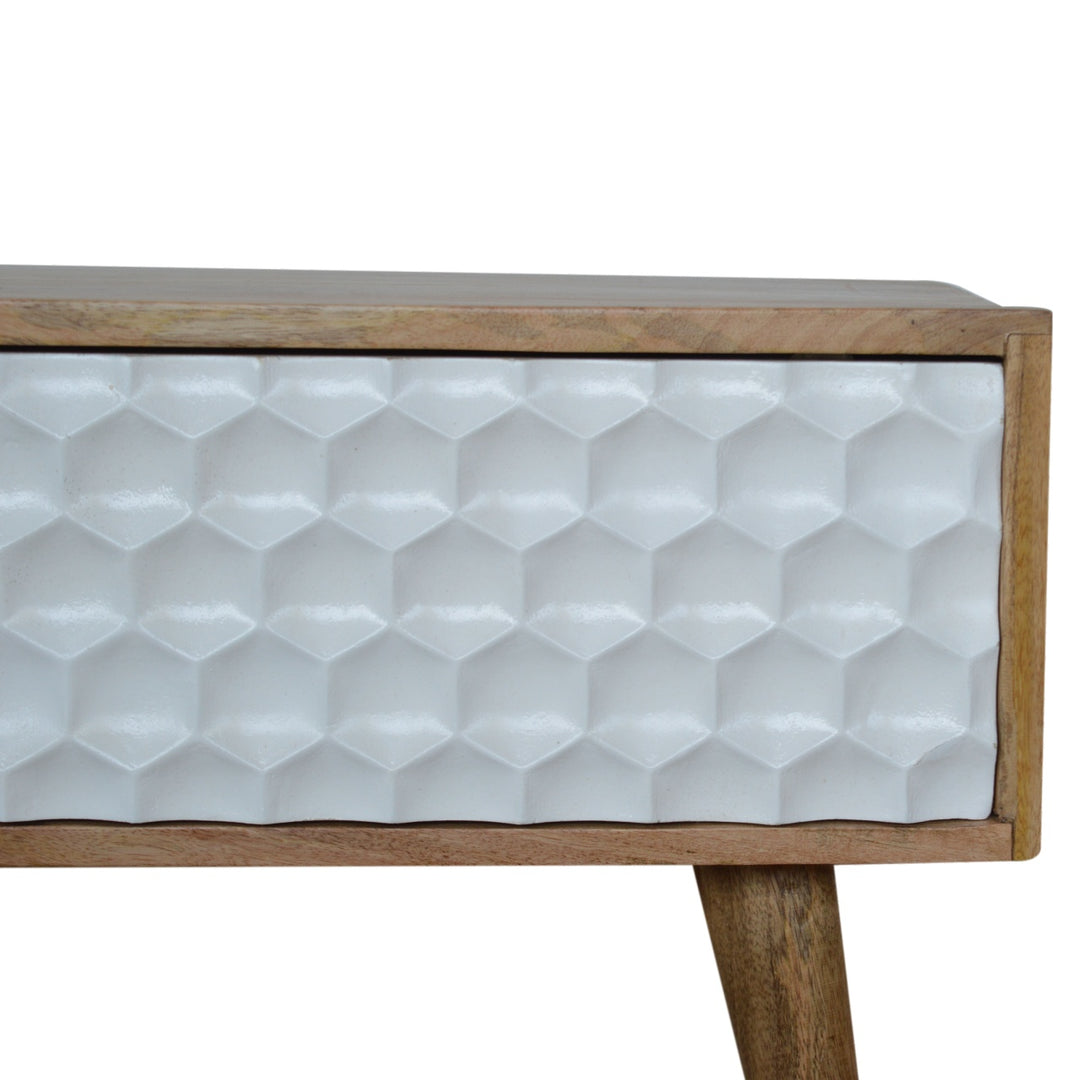 Honeycomb Carved Coffee Table-5
