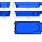 Glasfiberpool Rissajaure 8,00m x 3,70m x 1,55m