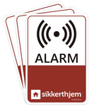 Sikkerthjem Fönsterdekal Larm 3-pack SKU SIK-611 EAN 5711826006101