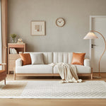 Sunrise Cream 4-seater Sofa with 3 Cushions Set-0