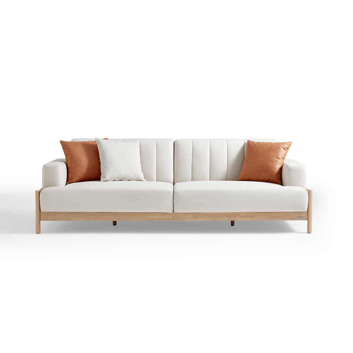 Sunrise Cream 4-seater Sofa with 3 Cushions Set-3