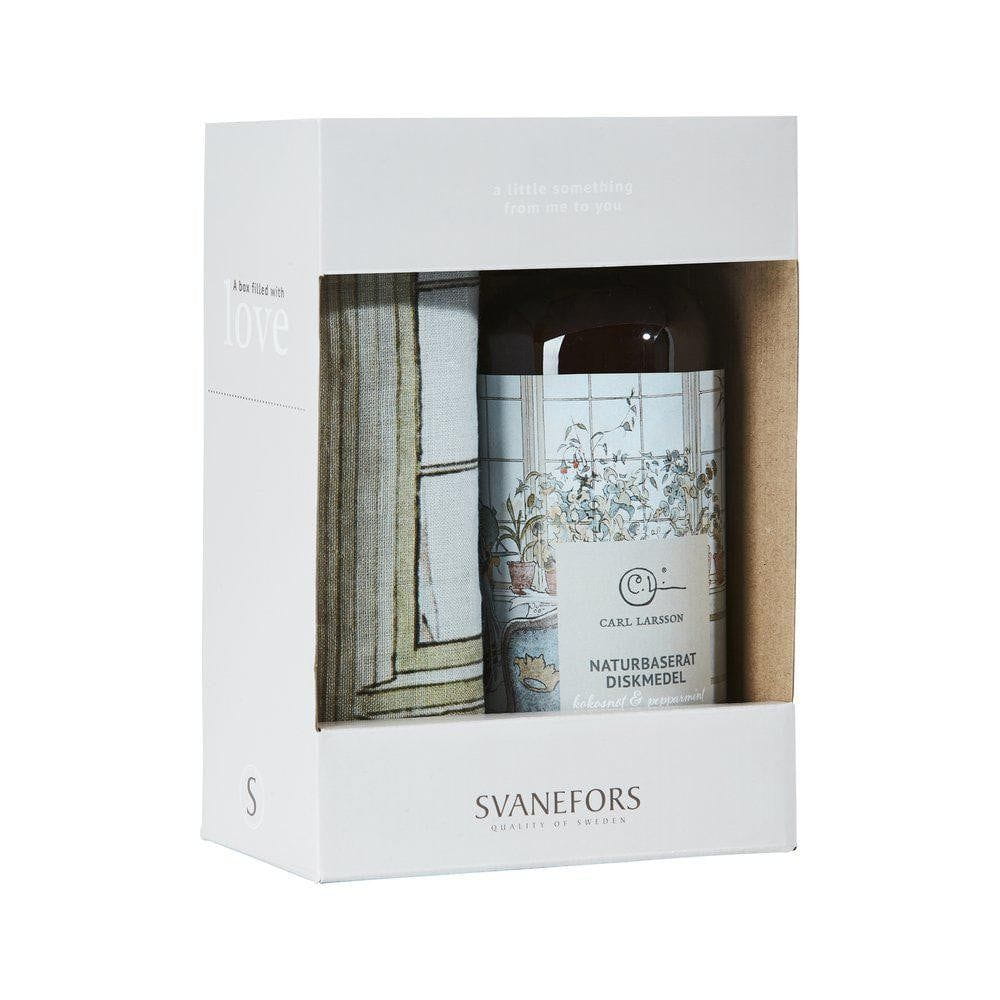 Svanefors Diskmedel & Handduk A box with Love Blomst SKU SVA-1256-89-000 EAN 7332623415507