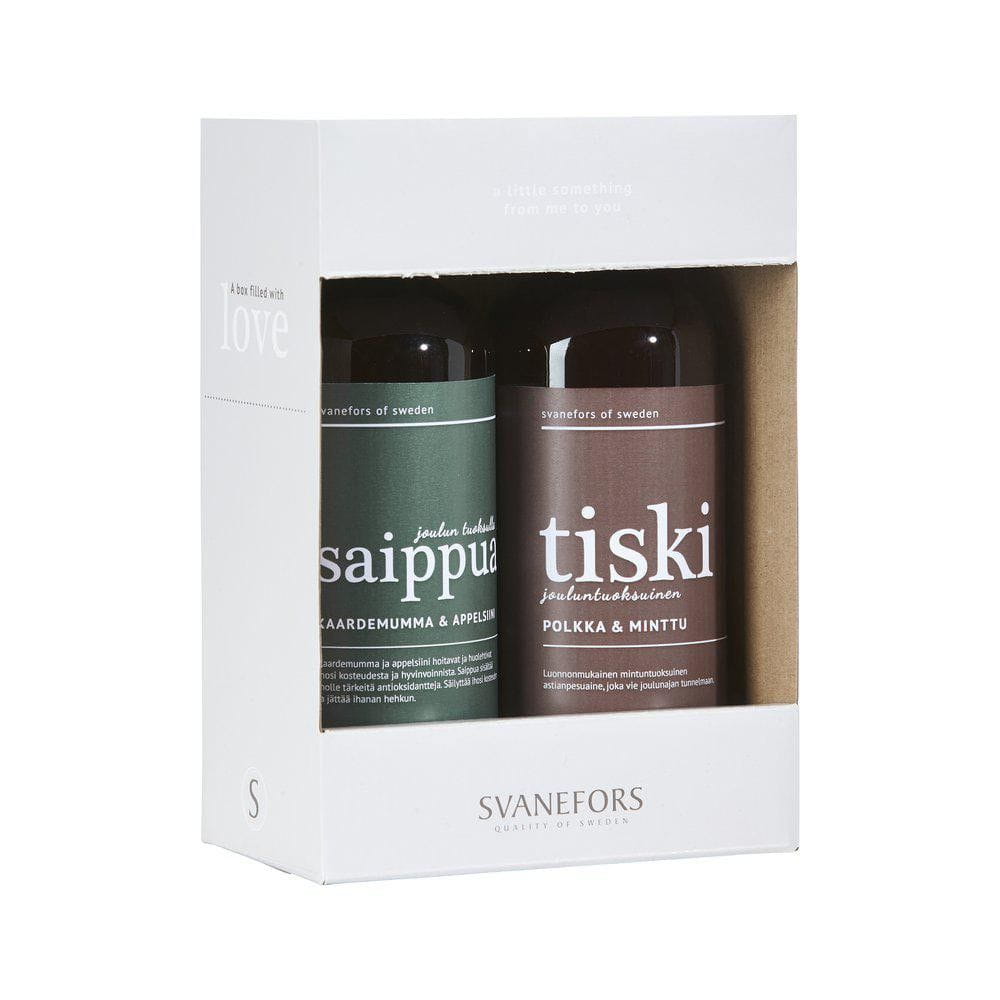 Svanefors Diskmedel & Tvål A box with Love Tiski & Saippua Joulu SKU SVA-1454-89-000 EAN 7332623415477