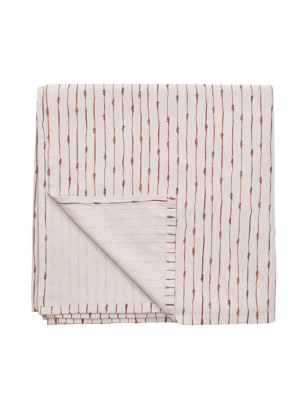 Svanefors Unni bordsduk Brun 145×280 cm – detalj