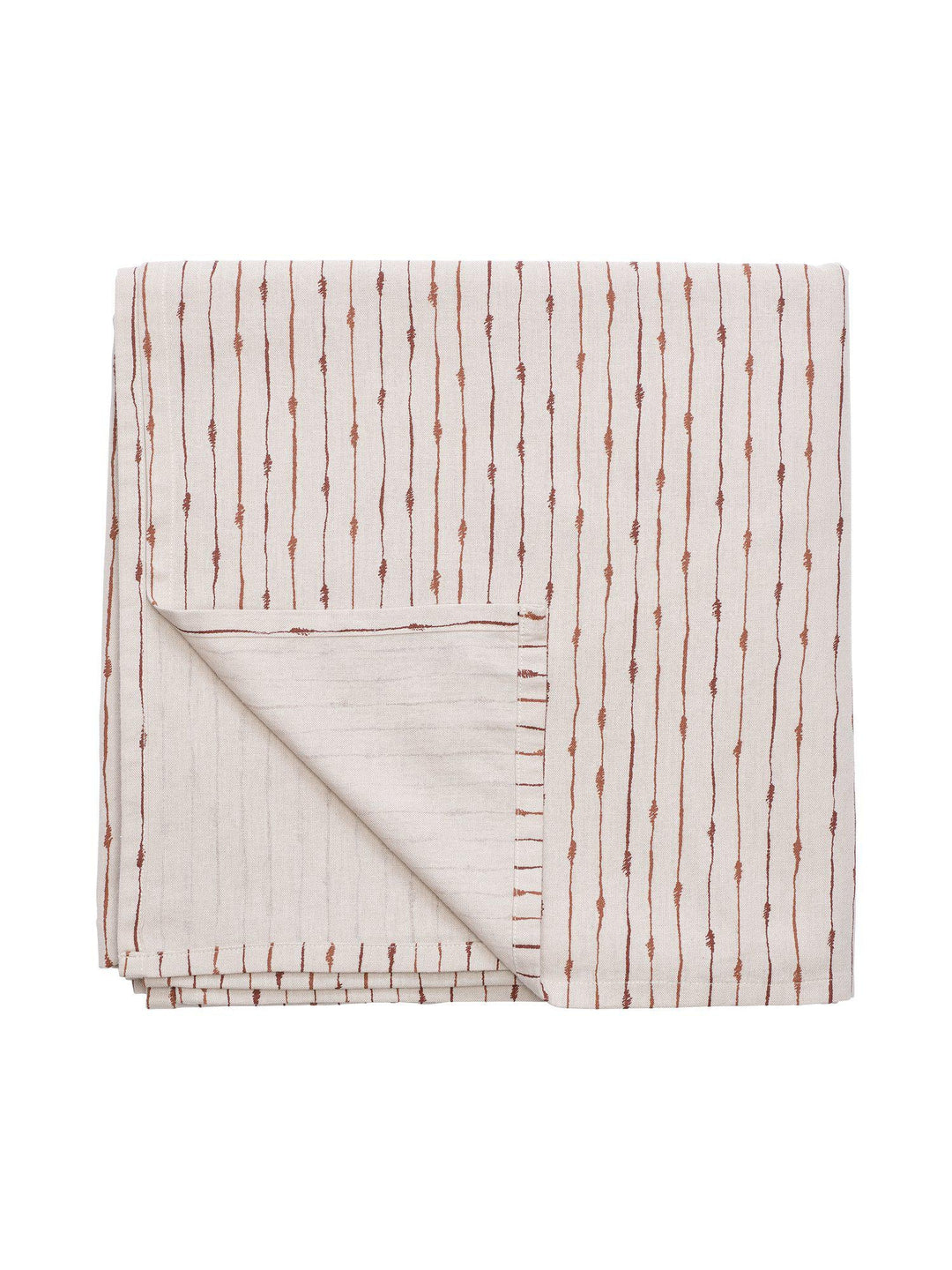 Svanefors Unni bordsduk Brun 145×280 cm – detalj