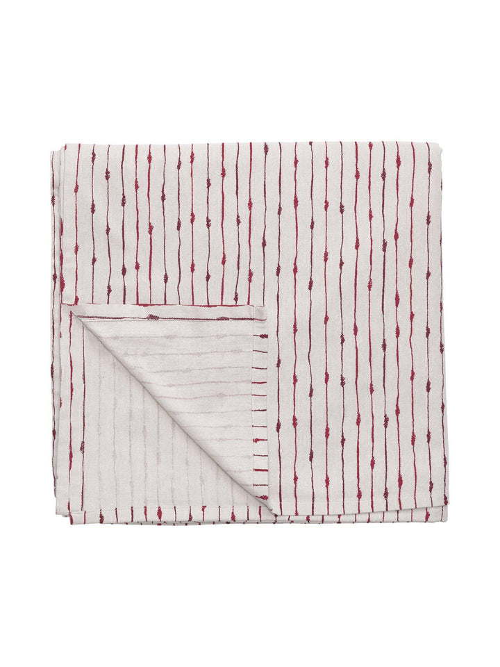 Svanefors Unni bordsduk Röd 145×280 cm – detalj