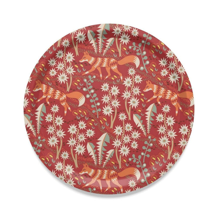 Arvidssons Textil Bricka Stjärnspeja Rund Röd / Ø 31 cm SKU ARV-2898-67-03-52 EAN 7394094268815