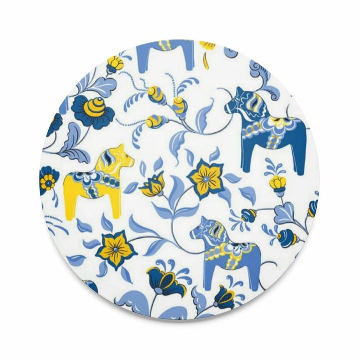 Arvidssons Textil Grytunderlägg Leksand Rund Blå SKU ARV-3761-67-06-20 EAN 7394094268990