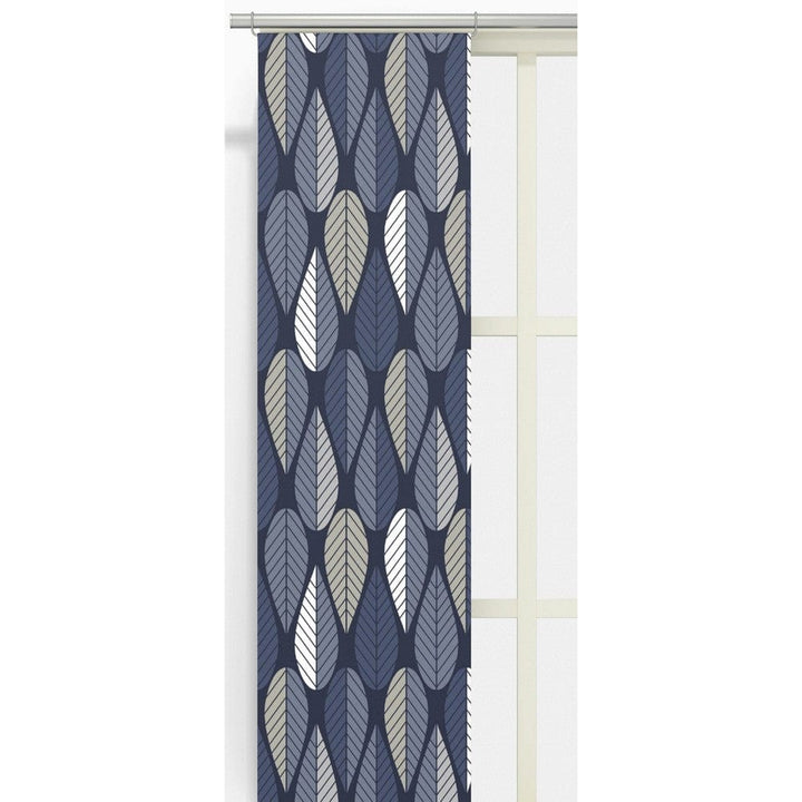 Arvidssons Textil Panelgardin Blader 2-pack Mörkblå SKU ARV-2336-09-02-70 EAN 7394094258199
