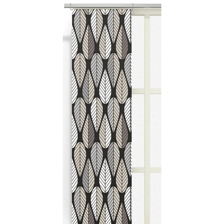 Arvidssons Textil Panelgardin Blader 2-pack Svart SKU ARV-2336-09-02-91 EAN 7394094234551