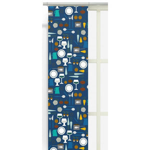 Arvidssons Textil Panelgardin Dinner 2-pack Mörkblå SKU ARV-2788-09-02-50 EAN 7394094258694