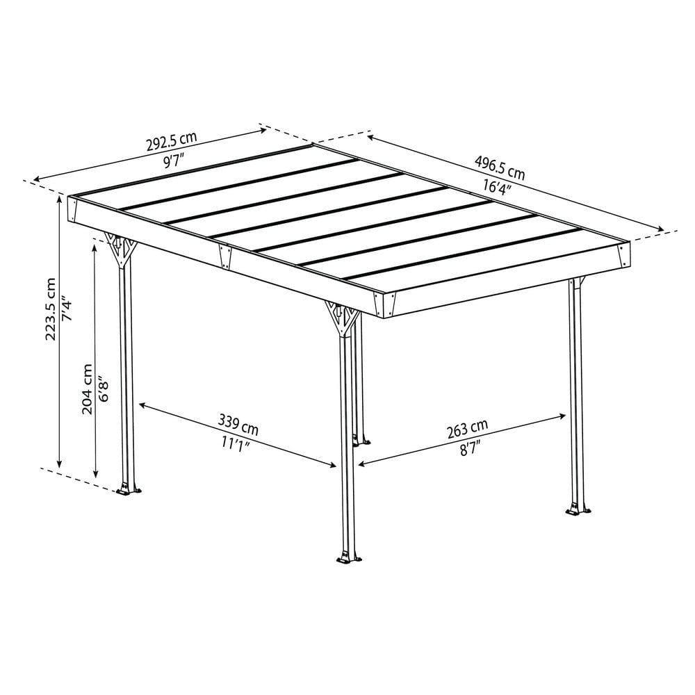 Canopia Carport Palma 5000 SKU NSH-540-172 EAN 7290108136418