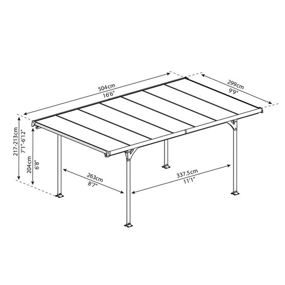 Canopia Carport Verona SKU NSH-540-044 EAN 7290108139051