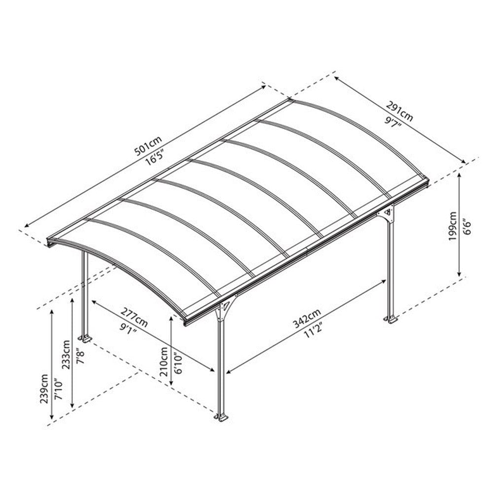 Canopia Carport Vitoria SKU NSH-540-043 EAN 7290103121846