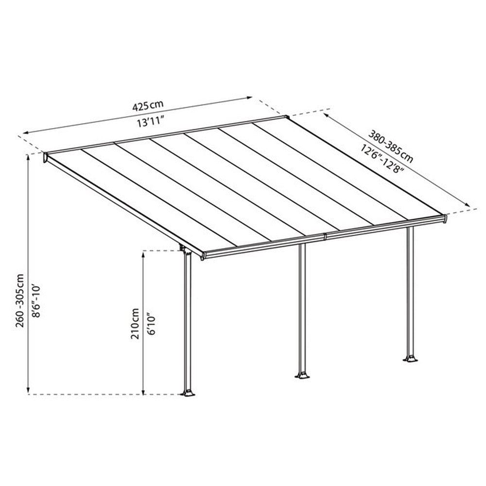 Canopia Terrasstak Feria 4x4,2 m SKU EAN