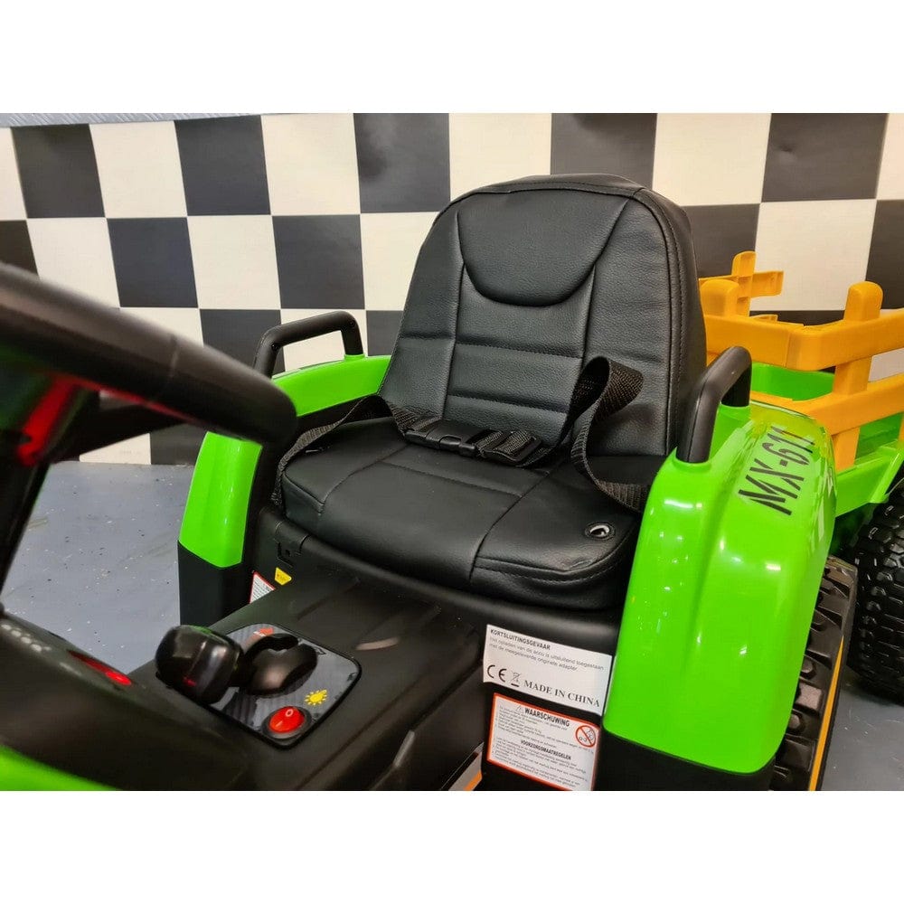 Car4Kids Eltraktor med Släpvagn och RC SKU CAK-C4K611 GROEN EAN