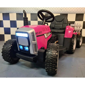 Car4Kids Eltraktor med Släpvagn och RC Rosa SKU CAK-C4K611 ROZE EAN