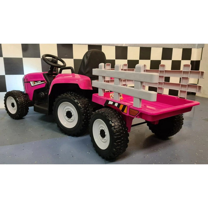 Car4Kids Eltraktor med Släpvagn och RC SKU EAN