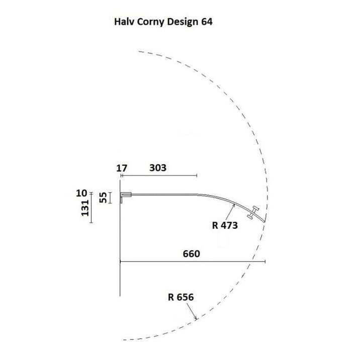 Duschbyggarna Duschdörr Halv Corny Design Klarglas SKU EAN