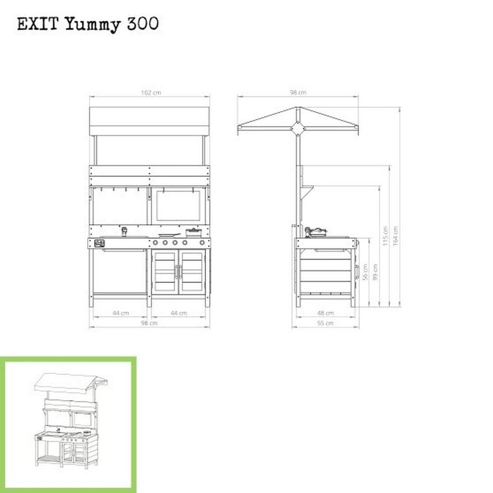 Exit Toys Leksakskök Yummy 300 Trä / Naturfärgad SKU EXI-51.10.30.00 EAN 8719874706292