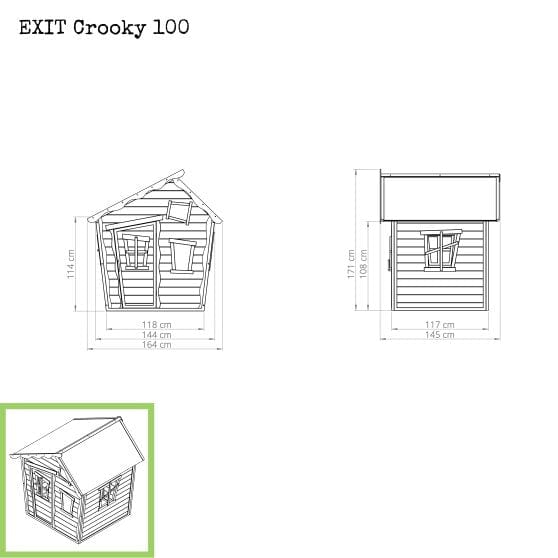 Exit Toys Lekstuga Crooky 100 Trä / Gråbeige SKU EXI-50.41.00.00 EAN 8718469466559