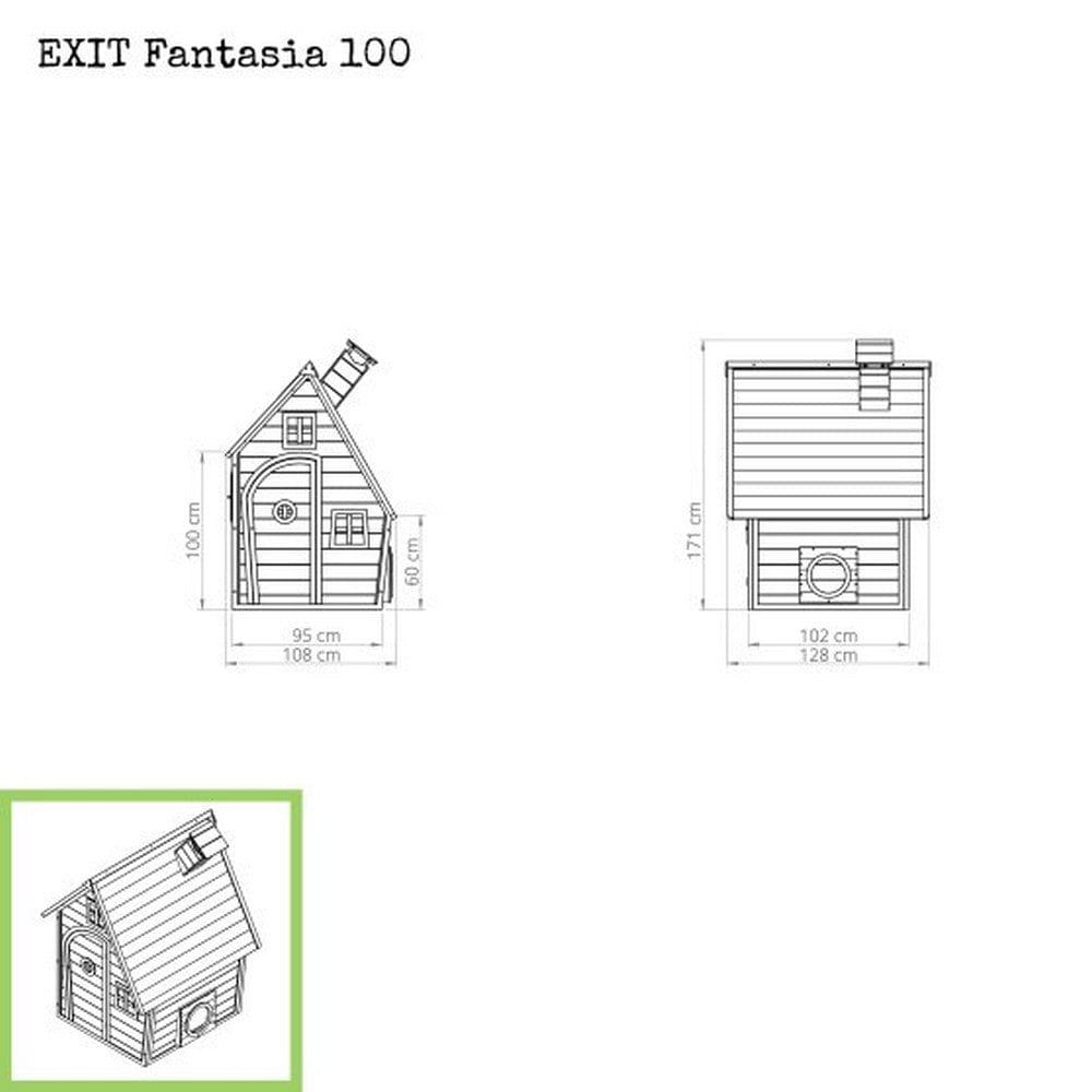 Exit Toys Lekstuga Fantasia 100 Trä / Grön SKU EXI-50.10.00.00 EAN 8718469465064