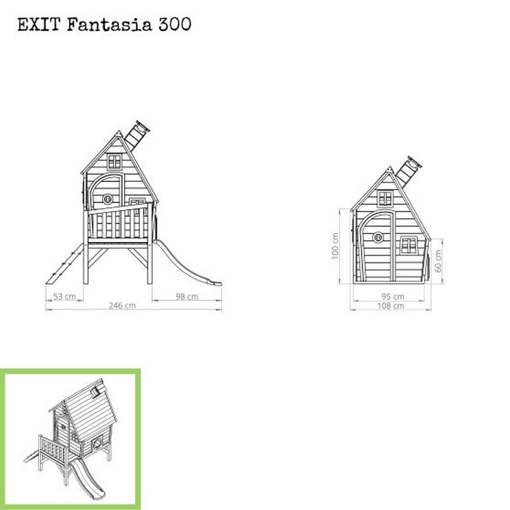 Exit Toys Lekstuga Fantasia 300 Trä / Naturfärg SKU EXI-50.11.12.00 EAN 8719874703543