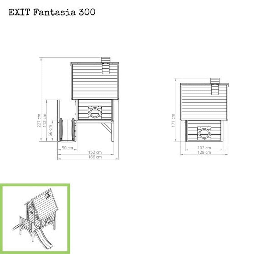 Exit Toys Lekstuga Fantasia 300 Trä / Naturfärg SKU EXI-50.11.12.00 EAN 8719874703543