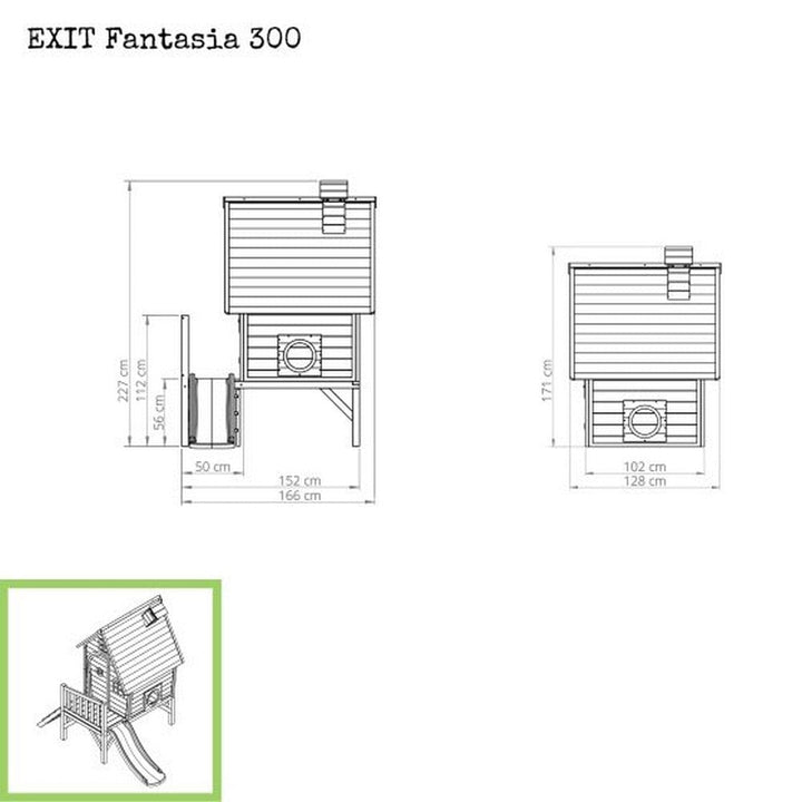 Exit Toys Lekstuga Fantasia 300 Trä / Naturfärg SKU EXI-50.11.12.00 EAN 8719874703543