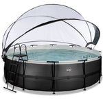 Exit Toys Pool Black Leather High Rund med Filterpump SKU EAN