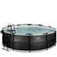 Exit Toys Pool Black Leather High Rund med Filterpump SKU EAN