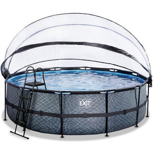 Exit Toys Pool Stone High Rund med Filterpump SKU EAN