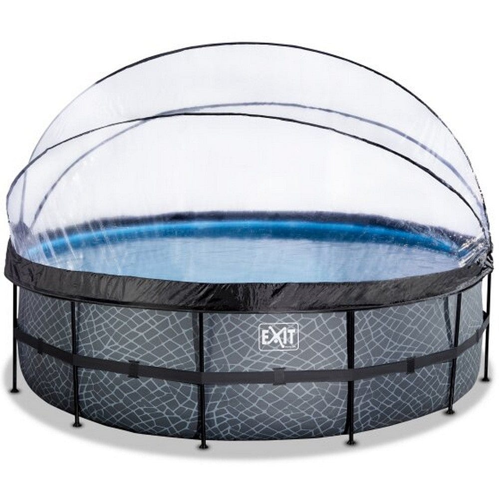 Exit Toys Pool Stone High Rund med Filterpump SKU EAN
