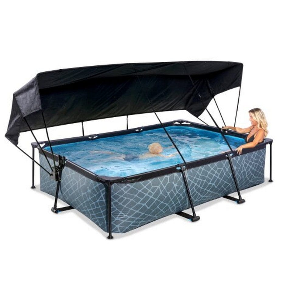 Exit Toys Pool Stone med Filterpump + Solsegel SKU EAN