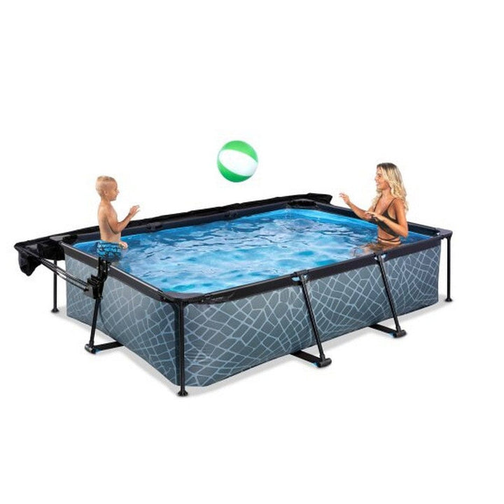 Exit Toys Pool Stone med Filterpump + Solsegel SKU EAN