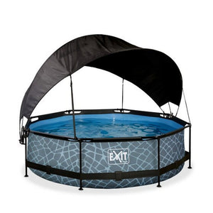 Exit Toys Pool Stone Rund med Filterpump + Solsegel SKU EAN