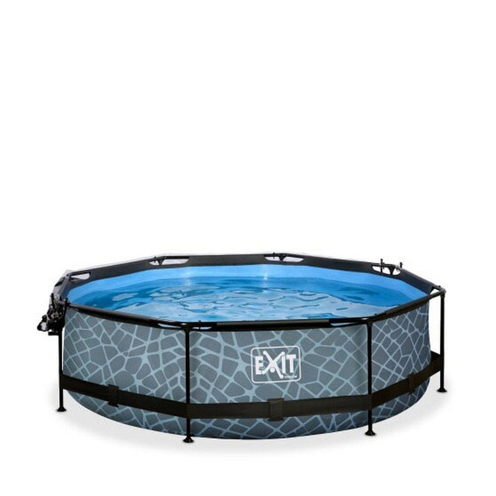 Exit Toys Pool Stone Rund med Filterpump + Tak SKU EAN