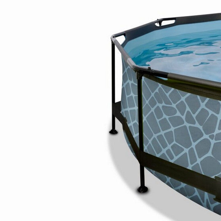 Exit Toys Pool Stone Rund med Filterpump + Tak SKU EAN