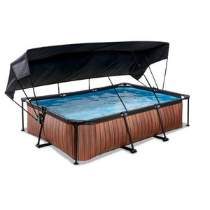 Exit Toys Pool Wood med Filterpump + Solsegel SKU EAN
