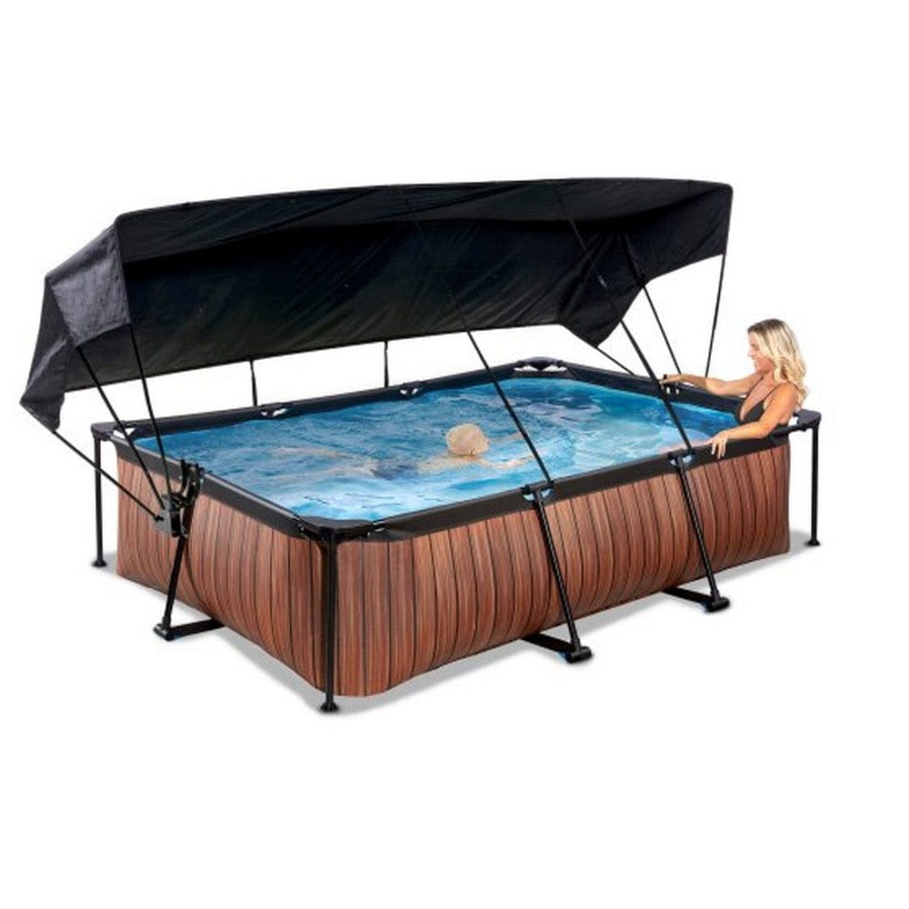 Exit Toys Pool Wood med Filterpump + Solsegel SKU EAN