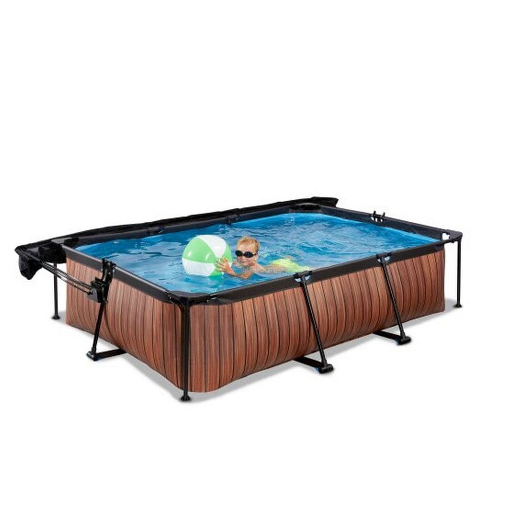 Exit Toys Pool Wood med Filterpump + Solsegel SKU EAN