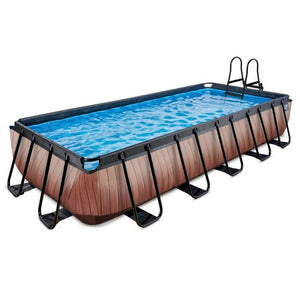 Exit Toys Pool Wood Medium med Filterpump SKU EAN